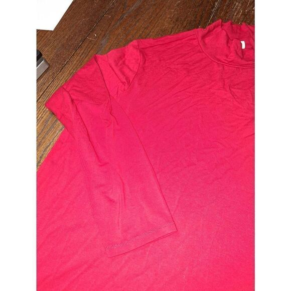 1X Wonderly Red Mock Turtleneck Long Sleeve Pullover Shirt Top - Picture 3 of 3